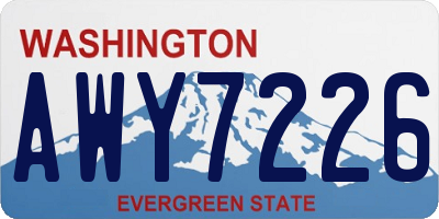 WA license plate AWY7226