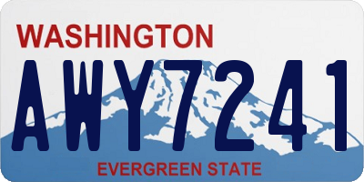 WA license plate AWY7241