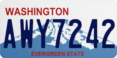 WA license plate AWY7242