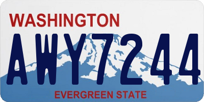 WA license plate AWY7244