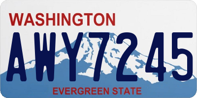 WA license plate AWY7245