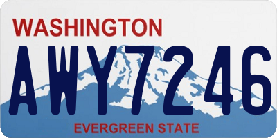 WA license plate AWY7246