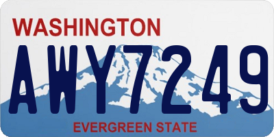 WA license plate AWY7249