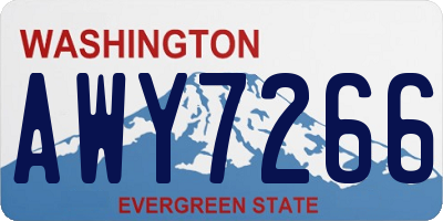 WA license plate AWY7266