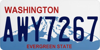 WA license plate AWY7267