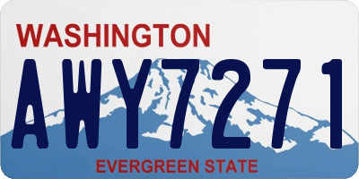 WA license plate AWY7271