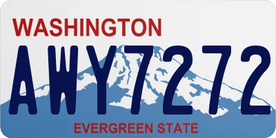 WA license plate AWY7272