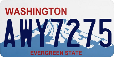 WA license plate AWY7275