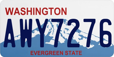 WA license plate AWY7276