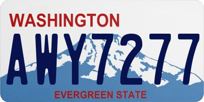 WA license plate AWY7277