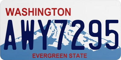 WA license plate AWY7295