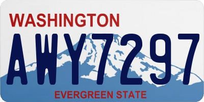 WA license plate AWY7297