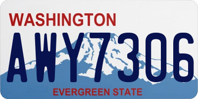 WA license plate AWY7306