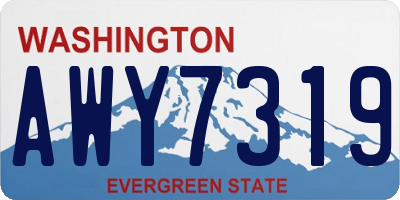 WA license plate AWY7319