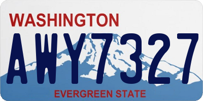 WA license plate AWY7327