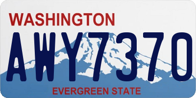 WA license plate AWY7370