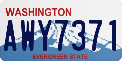 WA license plate AWY7371