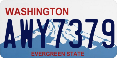 WA license plate AWY7379