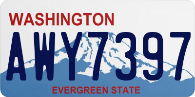WA license plate AWY7397