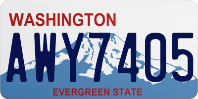 WA license plate AWY7405