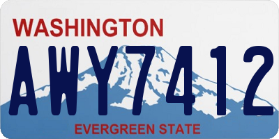 WA license plate AWY7412