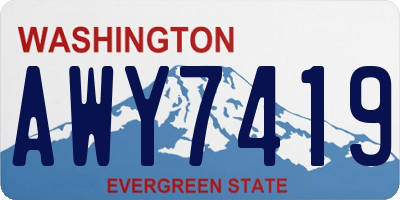 WA license plate AWY7419