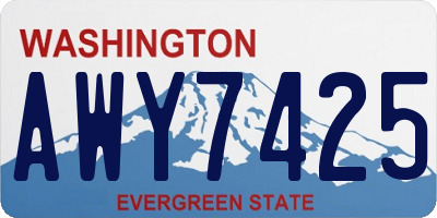 WA license plate AWY7425