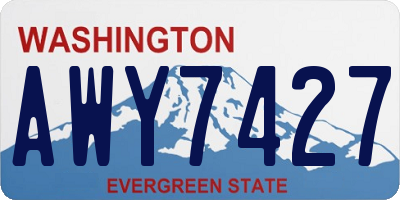 WA license plate AWY7427