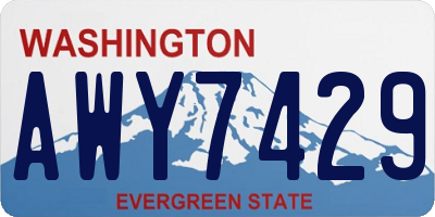 WA license plate AWY7429