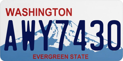 WA license plate AWY7430