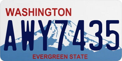 WA license plate AWY7435