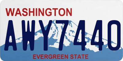WA license plate AWY7440