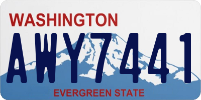 WA license plate AWY7441