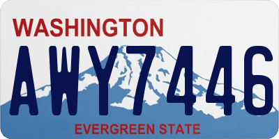 WA license plate AWY7446