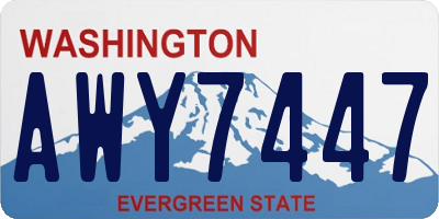 WA license plate AWY7447