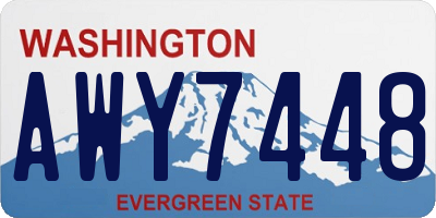 WA license plate AWY7448
