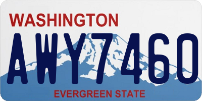 WA license plate AWY7460