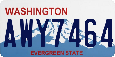 WA license plate AWY7464