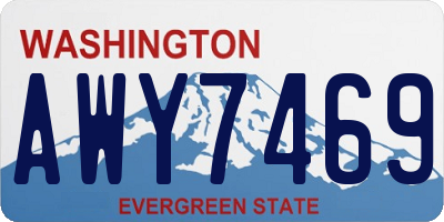 WA license plate AWY7469
