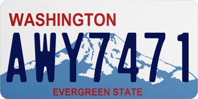 WA license plate AWY7471