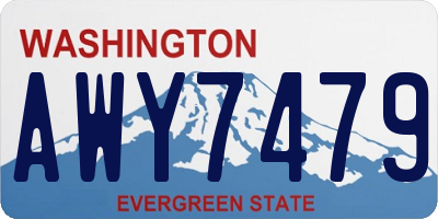 WA license plate AWY7479