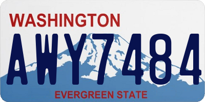 WA license plate AWY7484