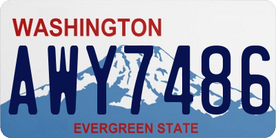 WA license plate AWY7486