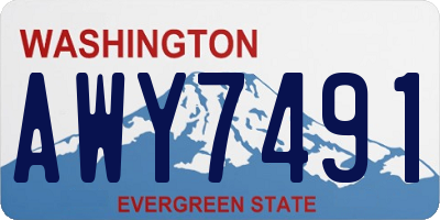 WA license plate AWY7491