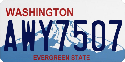 WA license plate AWY7507