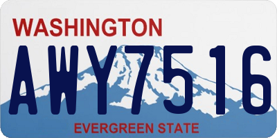 WA license plate AWY7516