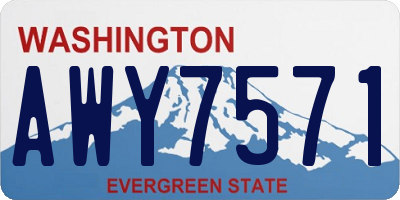 WA license plate AWY7571