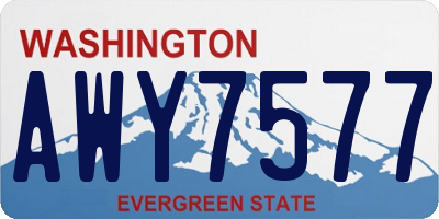 WA license plate AWY7577
