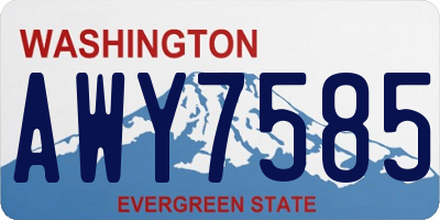 WA license plate AWY7585