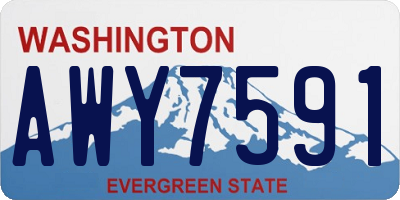 WA license plate AWY7591